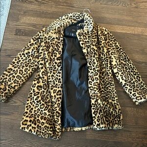 Forever 21 Animal Print Teddy Jacket